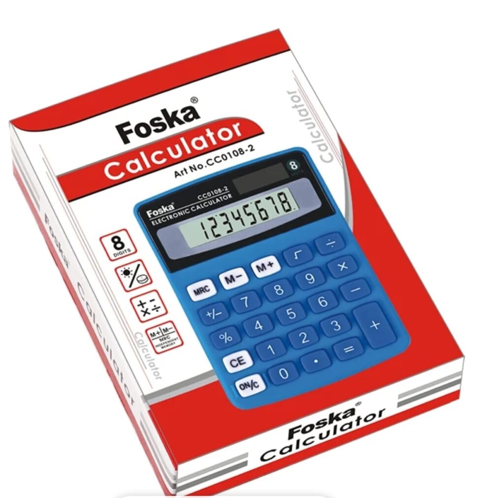 Foska 8 digits calculator binimoy stationery
